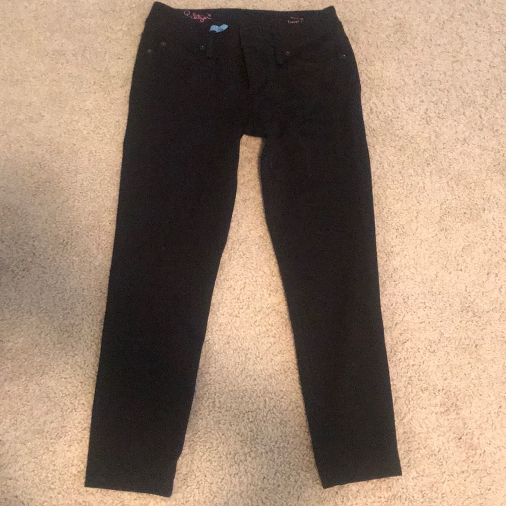 Lilly pulitzer black travel jean 0 *hemmed*